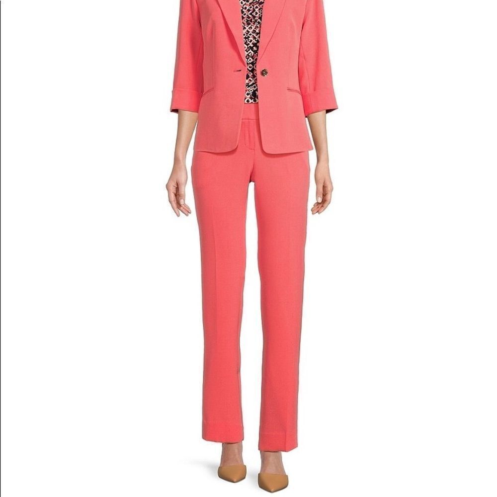 Kasper Stretch Crepe slacks Luxe Salmon color Sz 6 NWT in packaging